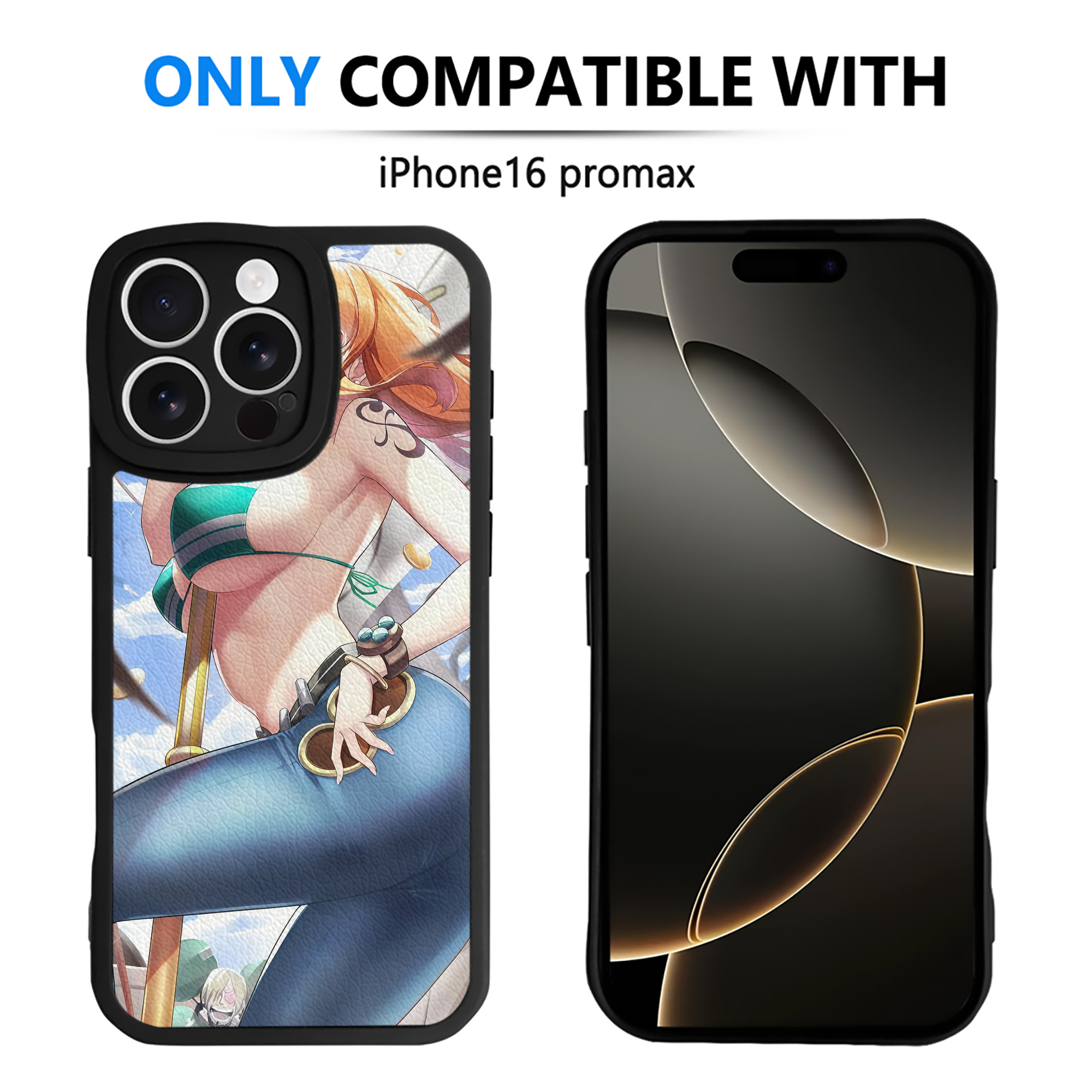 （画像用） ワンピース ONE PIECE 【iPhone 16シリーズ対応】シリコンスマホケース（レザー調） 材質：シリコン